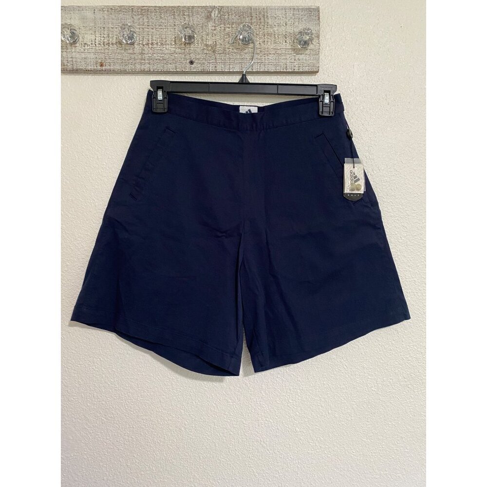 Adidas women's Golf Active Shorts 7'' Sz 12 Navy Blue Preppy
